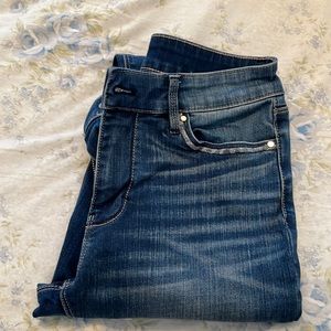WHBM mid rise slim crop jeans